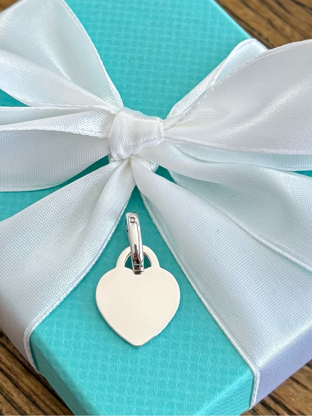 Tiffany & Co. Sterling Silver Heart Charm with Clasping Ring - Picture 2 of 7